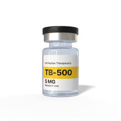 Vial labeled TB-500 with NX Peptide Therapeutics on a white background