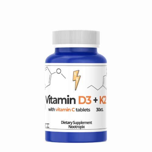 Buy vitamin d3 k2 with vitamin c tablets 30ct Nootropics Product Image for Nootropix Dubai UAE